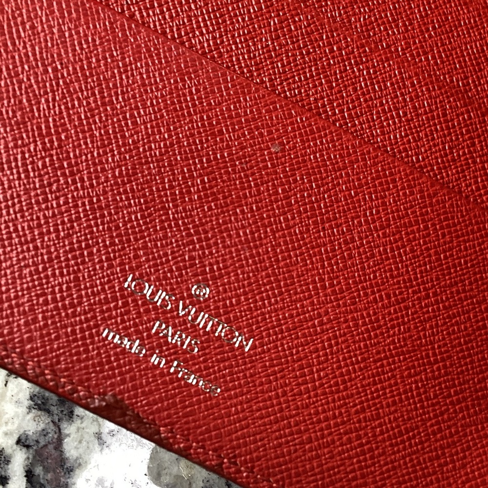 ❤️Louis Vuitton MM Red Epi Leather Medium Ring Agenda Cover Organizer - Picture 12 of 16
